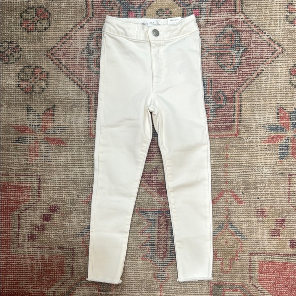 Zara girls White leggings NWT